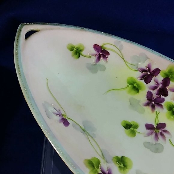 Celery Condiment Dish Bowl Nippon Jonroth Studios Hand Painted 13.5" - Picture 5 of 10